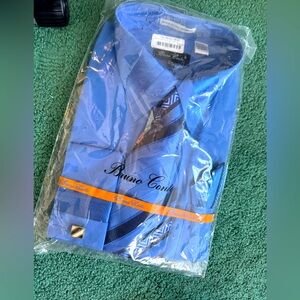 Dress shirt & tie blue brand new in packaging